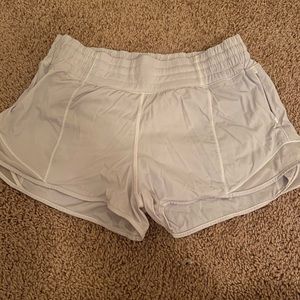 White high waisted hotty hot shorts